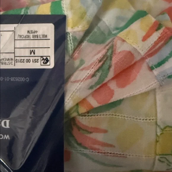 New Roller Rabbit Vacation Short Sleeve Maxi Dress Yellow/Green Size M - Picture 10 of 10